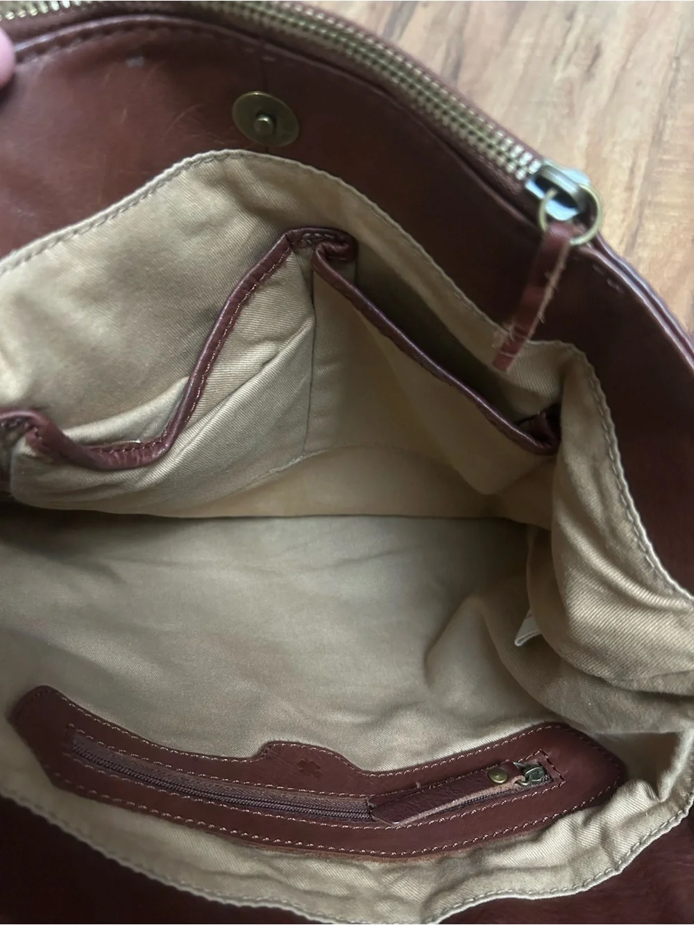 Vintage Y2K Lucky Brand Leather Hobo Shoulder Bag Purse